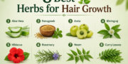 Eight herbs commonly used for hair care and hair growth