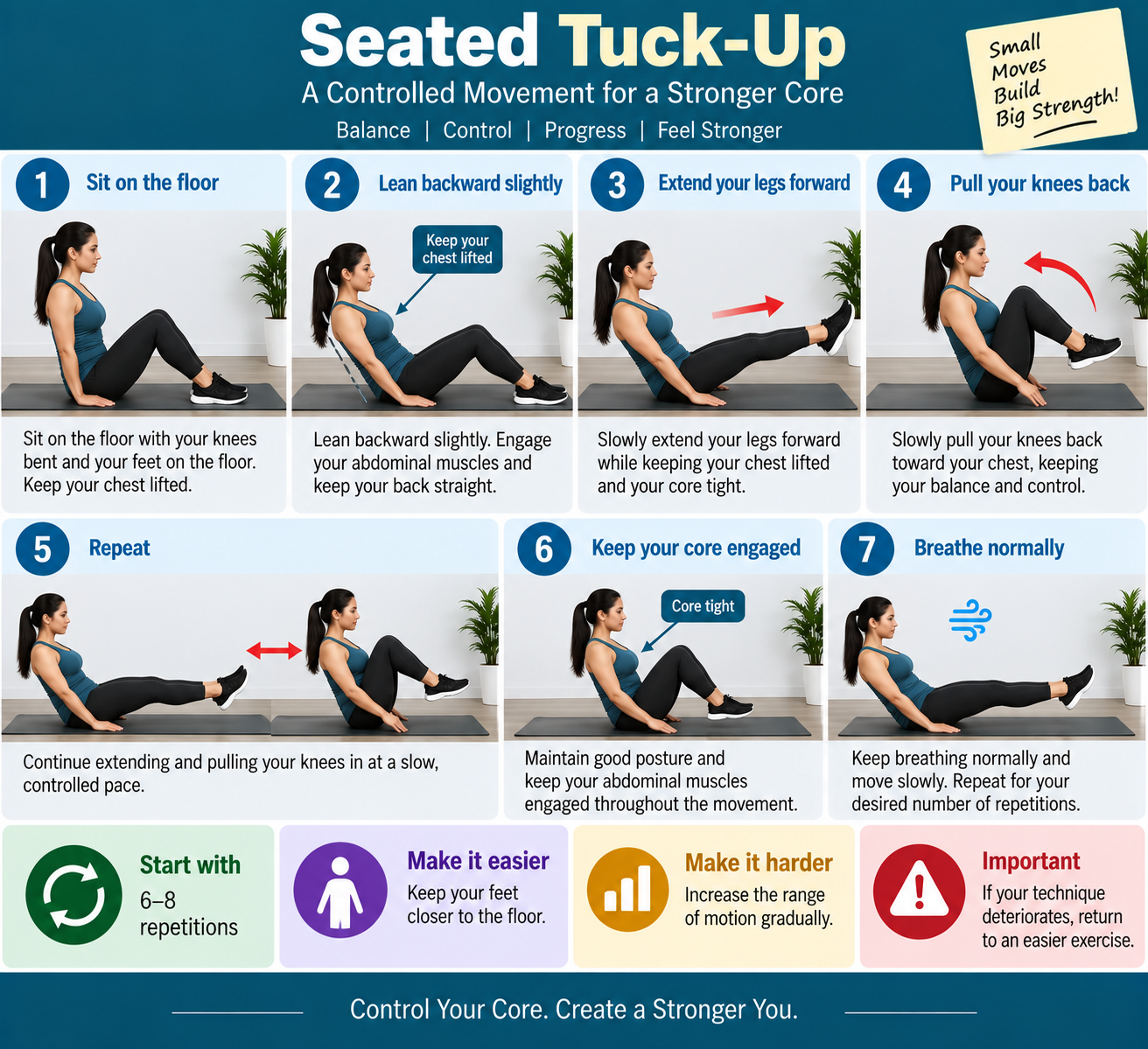 how to do Seated Tuck-Up