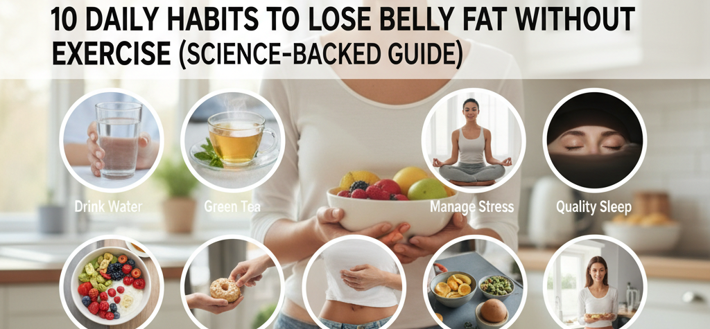 daily habits to lose belly fat without exercise