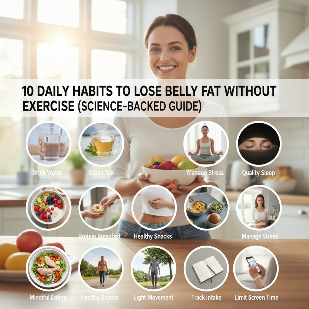 daily habits to lose belly fat without exercise