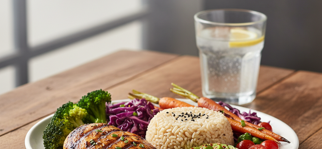 Balanced healthy eating plate for beginners