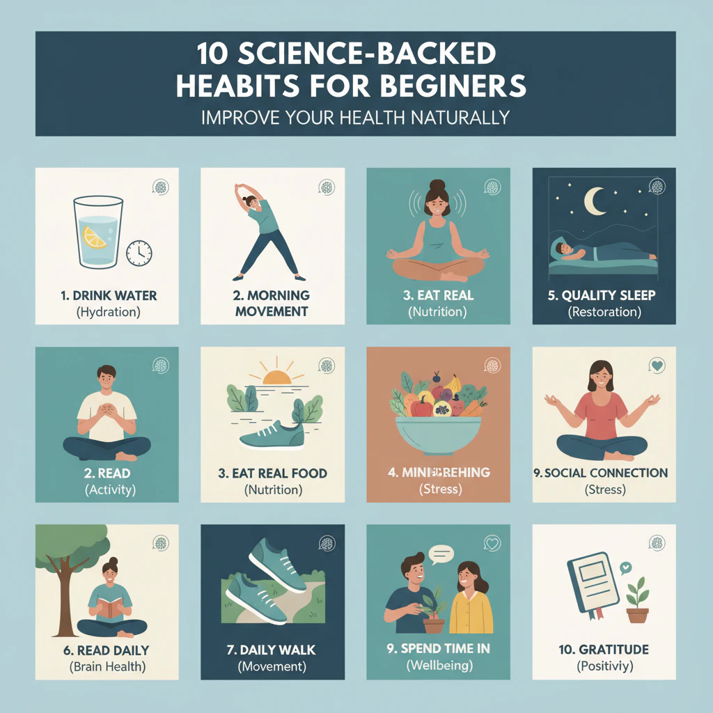 10 Science-Backed Healthy Habits for Beginners to Improve Your Health Naturally