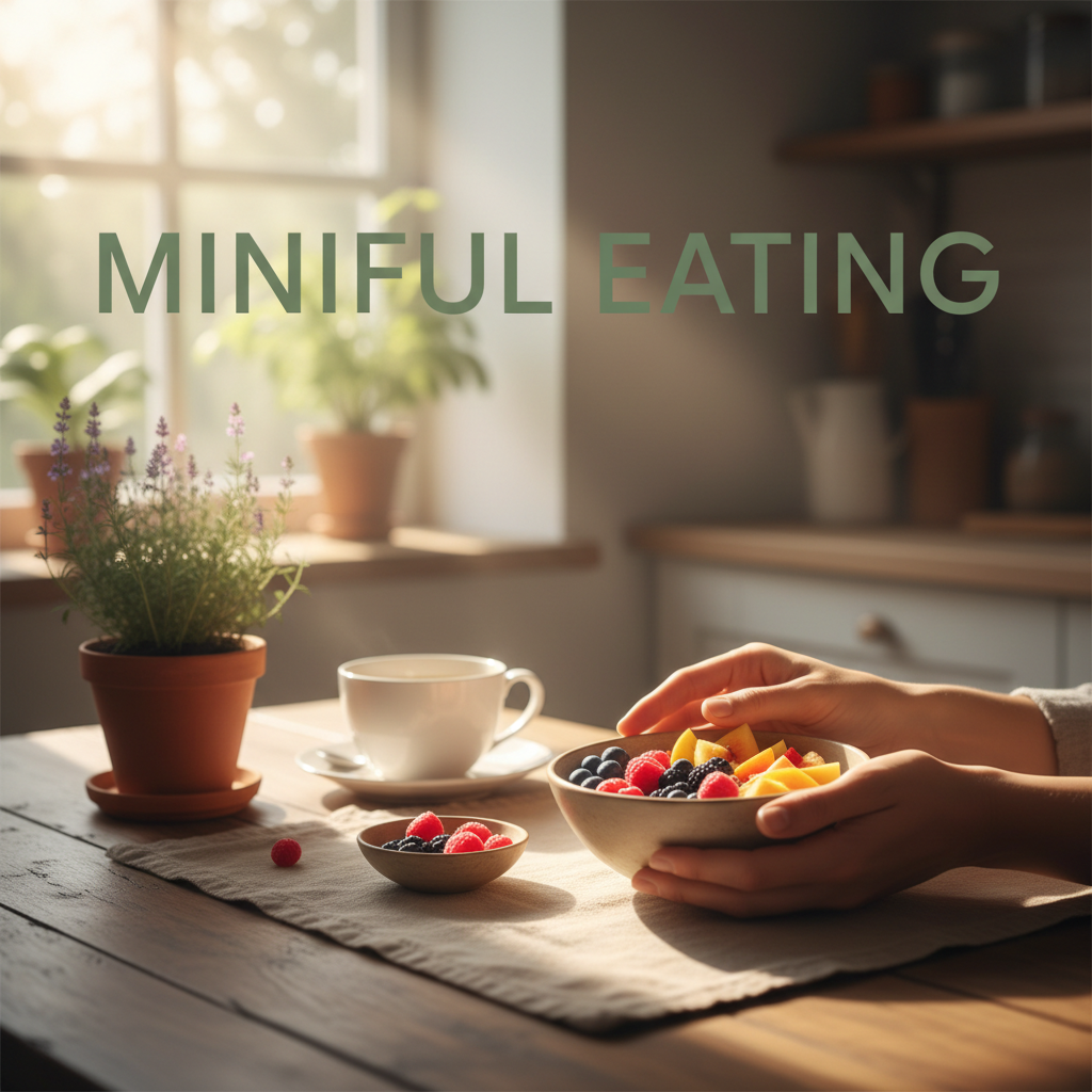 Practicing mindful eating during meals