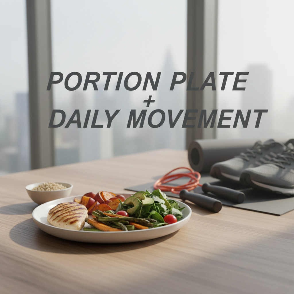Healthy portion sizes and simple daily movement habits